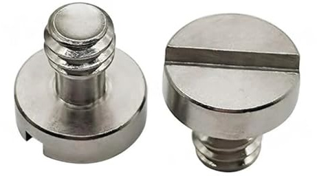 Viti for fotocamera con filettatura UNC da 1/4-20 3/8-16 for piastre a sgancio rapido, 10 pezzi, bullone a testa tonda scanalata, acciaio inossidabile SUS303(5Pcs,3I8-16x12.5(H-3.5mm))