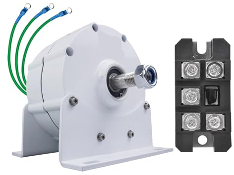 HUIZHITENGDA 5000W Sin Engranaje Generador Eléctrico De Energía Eléctrica Bajo RPM Alternador De Imán Permanente 12V 24V 48V 220V Adecuado para Generadores Hidroeléctricos Y Turbinas Eólicas