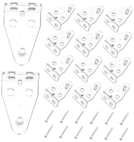 ULDIGI 24 Sets Clear Plastic Blind Holder Clips with Screws Bottom Bracket Supports for Horizontal Window and Door Blinds Stable Positioning and Easy DIY Installation Accessories