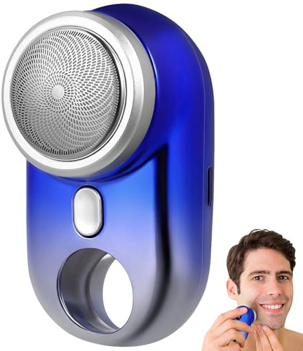 ABOOFAN Tragbarer Kleiner Elektrorasierer für Herren mit Ergonomischem Design Wiederaufladbar 250mah Akku Ipx7 Leicht für Reisen und Zuhause