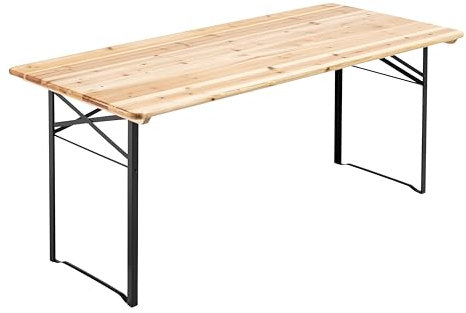 MobEventPro Tisch aus Holz, 180 cm, klappbare Füße