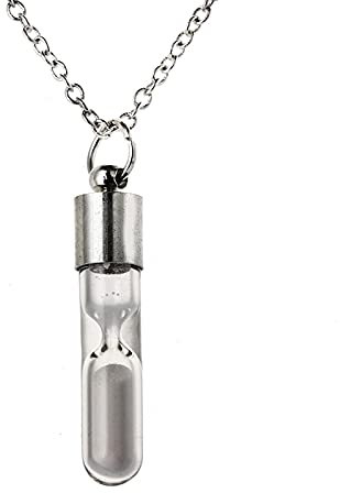 floatofly Collier lumineux en forme de sablier réglable pour femme – Bleu, Verre