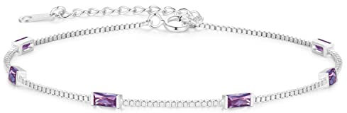 LOUISA SECRET Gold Armband Damen 925 Sterling Silber 14k Vergoldet Zirkonia Armbänder Damen Verstellbar Armkette Valentinstag Muttertag Geburtstags Weihnachten Geschenk für Sie Frauen Freundin mama