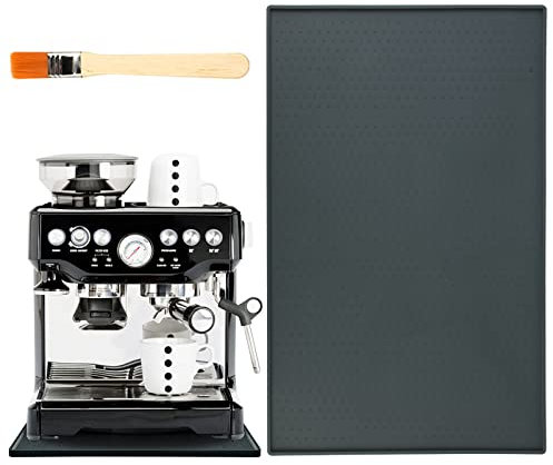 Coffee Tamper Mat - 48x30 cm Large Waterproof Anti-Slip Tamping Mat with Brush, Coffee Machine Accessories Silicone Mat, Barista Tamp Pad, Coffee Espresso Tamping Mat Perfect for Commercial, Domestic