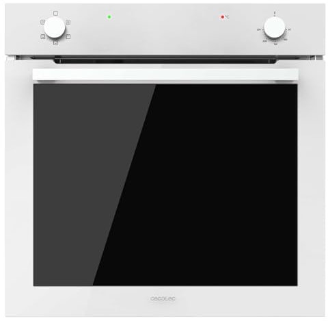 Cecotec Forno Integrabile Multifunzione Convenzionale 80L Bolero Hexa C126400 Glass White. 2800 W, 5 funzioni, basso consumo, luce interna, Steam Assist, Steam EasyClean, porta fredda con 2 cristalli