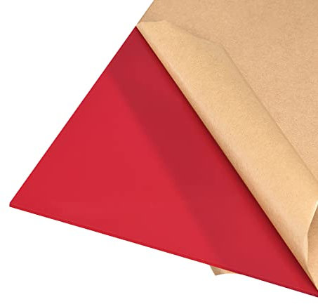 DMiotech 12x12 Plaque Acrylique PmmA de 3 mm D'Épaisseur Pour Projet de Bricolage, Panneau D'Affichage Pure, Couleur Rouge.
