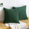 EMEMA Kordsamt Kissenbezug Dekorative Granulat Sofakissen Dekokissen Kissenbezüge Kissenhülle Couchkissen Überwurf Kissen Bezug Zierkissen für Couch Sofa Wohnzimmer 2er Set 40x40 cm Dunkelgrün