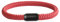 Paracord Armband | Schwarzer Edelstahl Magnetverschluss | geflochten aus Seemannsgarn | Segeltau | Maritim & Wasserfest | 8 mm Ø | Handgemacht | Damen und Herren | (Rot, 20.00)