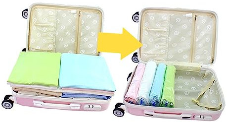 Alipis 5piezas Bolsas De Almacenamiento Al Vacío Compresor Para Ropa Edredones y Ropa De Viaje Organizador Espacio