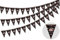 Cheereveal 3 Pack 40th Happy Birthday Bunting Banner, 36 Pieces Triangle Flag Black and Rose Gold, 40th Birthday Decorations