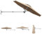 TANGZON Wall-Mounted Parasol, Outdoor Patio Garden Umbrella with Large Shading Area, Wall Tilting Sunshade (Beige)