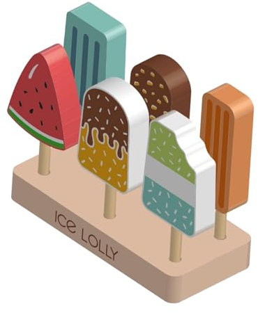 Eiscreme Set Aus Holz. Realistisches EIS für Mädchen Und Jungen Als Geburtstagsgeschenke