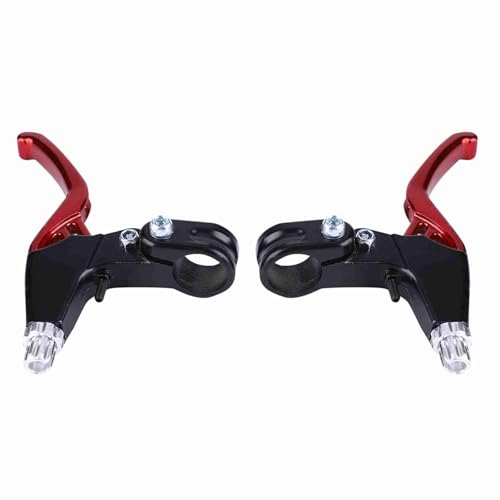 WOHPNLE 1 Paar Fahrradbremshebel, Fahrradbremshebel aus Aluminiumlegierung, Automatische Wiederherstellung Der Hebelposition, Bremshebel, Vielseitige Rennrad-Bremshebel, Langlebige Fingerbremse(Rot)