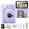 Gofunly Sofortbildkamera Kinder, 3.0 Zoll Bildschirm Kinderkamera Sofortbildkamera mit 32GB Karte & Druckpapier, 14MP/1080P Kamera Kinder Sofortdruck, Geschenk für 3-12 Jahren (Violett)