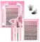 Wimpern Lashes Wimpern Extensions, FADLASH 0.07D für natürlichen zu Hause mit Wimpernkleber Dauerhaft, Wimpern Pinzette und Wimpern Remover, DIY Gemischte 10-16mm Lash Extension Set (AD17-kit)
