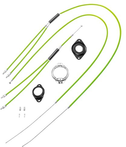 TSTRAUM BMX Fahrrad Gyro Bremskabel vorne + hinten (oben + unten) Spinner Rotorkabel Rotor Set Kit (Grün)