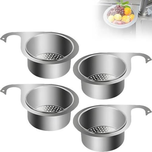 Strainer Basket Sink, Stainless Steel Swan Sink Strainer Basket, Multi-functional Drain Basket, Basket Tap Hanging Filter Basket, Corner Sink Strainer, Kitchen Sink Drain Basket, Swan Drain Rack (4