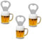 Lot De 3 Ouvre-Bouteilles En Verre De Bière, Ouvre-Bouteille Magnétique, Ouvre-Bouteille De Bière, Ouvre-Bouchon En Métal, Ouvre-Bouteille Intéressant Et Créatif