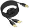MISYNLON Divisor de cable de impresora con interruptor, 2 en 1 USB B a doble USB A, cable divisor para 2 ordenadores a 1 impresora, compatible con teclado, ratón escáner y más (2,5 m/8,2 ft)