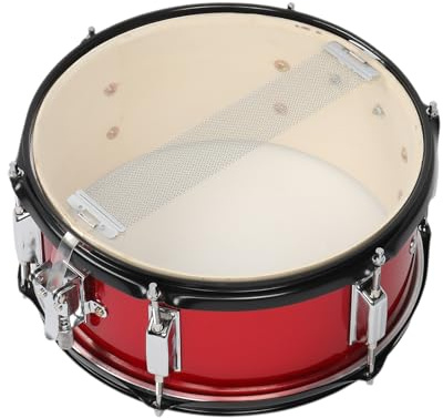 12 x 5.5 inches Snare Drum, Marching Snare Drum Kit with a Pair of Drumsticks, Drum Key and Adjustable Strap for Students, Beginners & Band, Red
