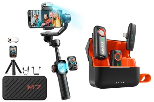 hohem iSteady M7 Gimbal Smartphone & MIC-01 Microfono wireless ad lavalier per iPhone