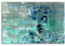 Leinwandbild 90x60cm Bild – Abstrakte Strukturen in Olive Türkis und Dunkelblau