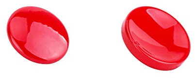 JJC SRB Metall Weichen Sharp Auslöseknopf Kompatibel mit Leica Fujifilm/Canon/Nikon/Sony/Ricoh (1 x Konkaver und 1 x Konvexe Oberfläche) – Hellrot Kit