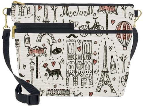 Danny K. Women's Tapestry Bag Shoulder Handbag, Large Zipper Purse Handmade in the USA