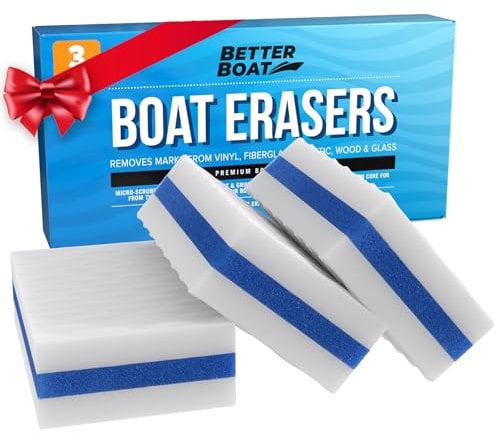 Gommes de qualité supérieure pour bateaux | Accessoires de navigation magiques pour nettoyer les marques de pont noires et plus encore, 3 Pack