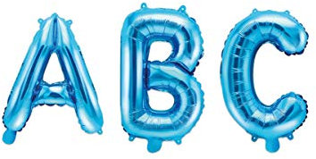 Generique - Buchstabenballon auswählbar Folienballon blau 35 cm