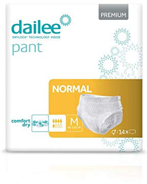 Dailee Pants Normal M - Mutande Assorbenti Incontinenza Adulto - Unisex - 14 Pannolini a Mutandina - Pannoloni per Adulti Uomo Donna Anziani