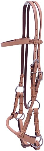 Thor Equine Sidepull mit rundem Nasenriemen. Natur, Full