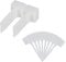 Relaxdays Pflanzenschilder 100er Set, zum Beschriften, Beet & Anzucht, HxB 14,5x5,5 cm, Kunststoff Pflanzenstecker, weiß