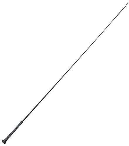 PFIFF 102928 - Fusta de Doma (núcleo de Fibra de Vidrio, Mango de Goma Bicolor, 120 cm), Color Negro