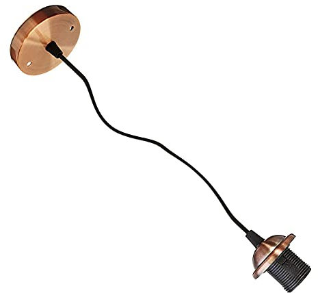 Kit de fixation pour plafonnier E27 - Fixation à vis - 110 V-220 V - Cuivre rouge - 1 m