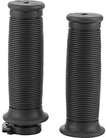 Motorcycle Handle Sleeve, 2pcs 7/8in Vintage Rubber Throttle Handlebar Anti-Slip Motorcycle Handle Grip (Black)