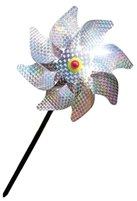 MYSUNBAR Reflektierende Windmühle, Vogelabwehr Reflektierend Windrad Vogelscheuche, Vogelabweisende Windräder Vogelschutz Windspiel,Vögel Vertreiben Und Garten Verschönern Für Balkon Garten