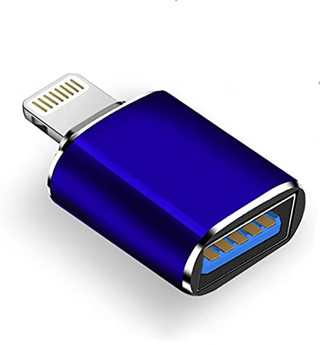 Apple Adaptateur Lightning vers USB pour appareil photo, câble USB 3.0 OTG pour iPhone/iPad pour connecter un lecteur de cartes, une clé USB, un disque U, un clavier, une souris, MIDI