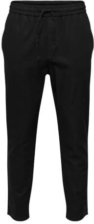 Only & Sons Joggers ONSLINUS Tapered Fit Linen Joggers s, Black, S