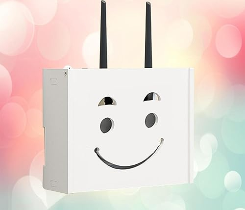 Wandregal für WLAN-Router Aufbewahrungsbox Zur Wandmontage Steckdosen Verstecken Deko Schwimmende Regal Halterungen,B-22x20x8.5cm