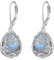 Baum des Lebens Labradorit Ohrringe für Damen 925 Sterling Silber Lebensbaum Tropfen Ohrringe Leverback Schmuck Geschenke (FF-Baum des Lebens Labradorit)
