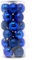 Weihnachtskugeln zum Aufhängen Mehrfarbig 24 Stück 2,33 (6 cm) Weihnachtsschmuck für Weihnachtsbaum 4 Blau Weihnachtsbaumkugeln für Weihnachtsdeko Innen (Blue, One Size)
