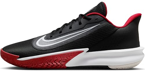 Nike Homme Precision VII Basketball Shoe, Black/White-University Red, 45 EU