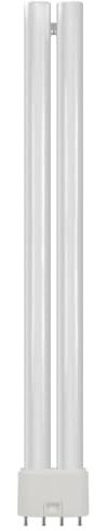 Crompton Lamps LED PLL 12W 2G11 Single Turn L-Type Direct to Mains (24W Equivalent) 4000K Cool White Opal 1475lm 4-Pin Push Fit Light Bulb