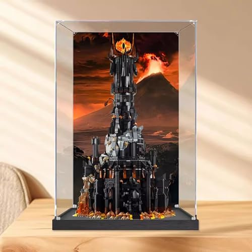 FYHCY Transparente Vitrine aus Acryl, kompatibel mit Le*Go 10333 Baladu, transparente, staubdichte Vitrine (Modell Nicht im Lieferumfang enthalten) 3MM+Inkjet