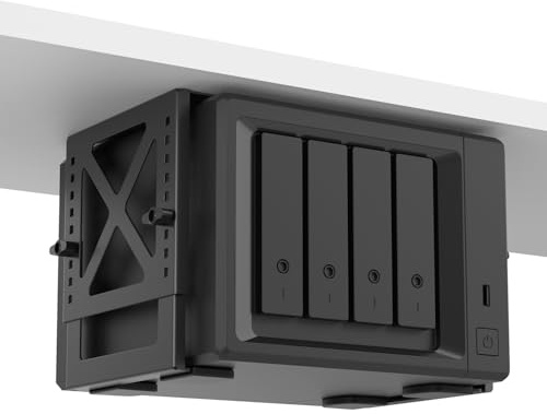Monzlteck Support réglable sous le bureau pour PC ou NAS, compatible avec NAS de bureau (stockage en réseau), CPU, UPS, tour de bureau à petit facteur de forme. Xbox Series X, OptiPlex7000/7010