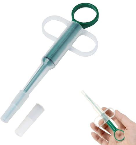 Pet Pill Plunger for Small Cats Dogs Pill Gun Dispenser Pet Piller Reusable Cat Pill Dispenser Tip Tablet Syringe Pusher Animal Medicine Feeder Feeding cat and dog pill giver,animal pill dispenser,