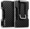 VULKIT Porte Carte Homme avec Pince à Billets Portefeuille Homme Mince RFID Anti Piratage Porte Carte Bancaire Metallique Rigide, Fibre de Carbone