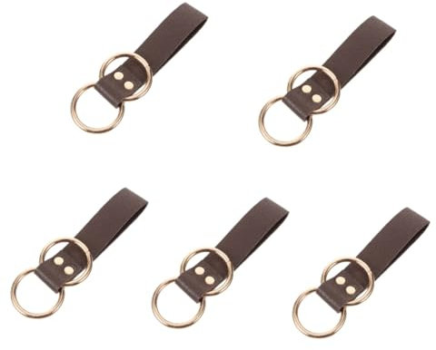 SAFIGLE 5St Mittelalterlicher Damen-Wander-Faltenrock aus Leder und Metall mit doppeltem Reifen Doppelter Ringverschluss Gürtel mit Doppelringschnalle mittelalterliche Doppelringschnalle
