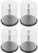 Holibanna CD DVD Cake Box Spindle 4pcs 100 Disc Capacity Clear Storage Box with Black Base Empty DVD Storage Bucket Plastic Column Dvds Bucket